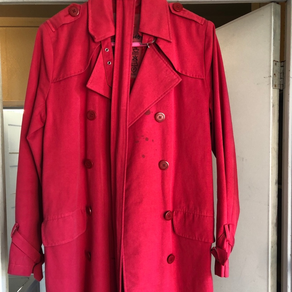 Prada Red Trench Coat